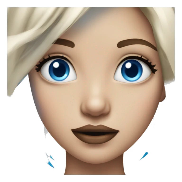 girl with blue eyes and big lips  sticker