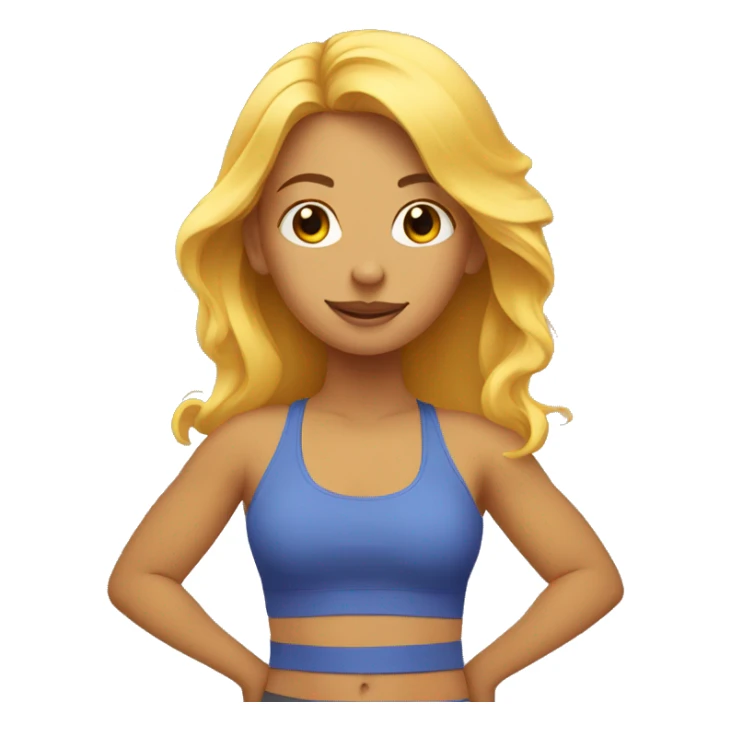 Blonde Girl with Curry Hair doing Yoga  sticker