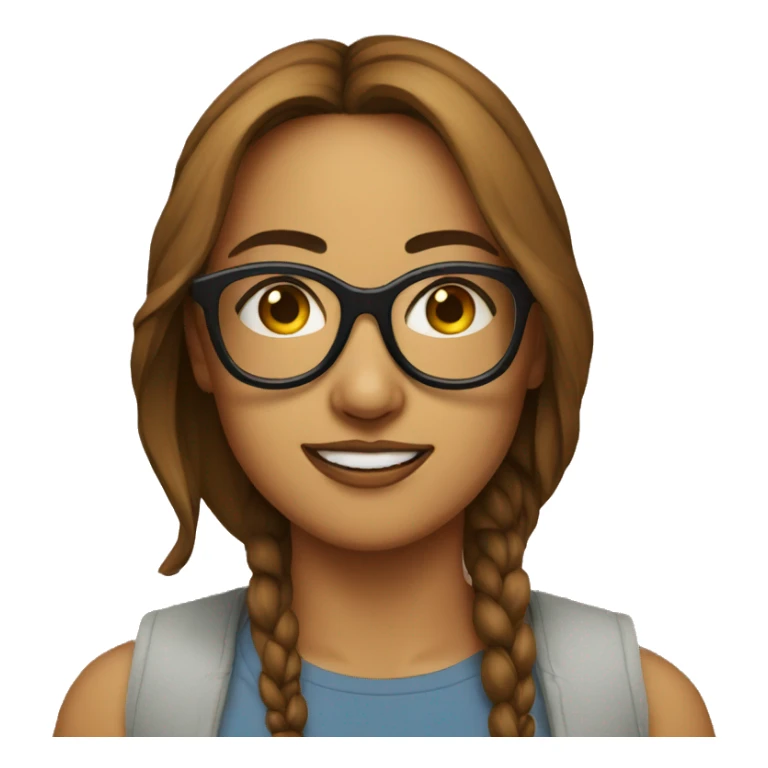 lady with specs and t shirt indian sticker