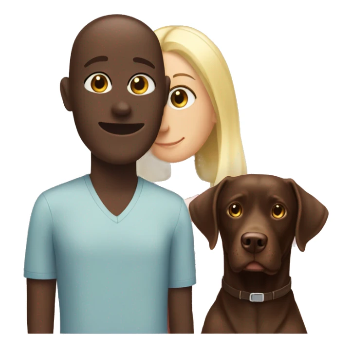 Chocolate lab hanging out with a blonde girl sticker