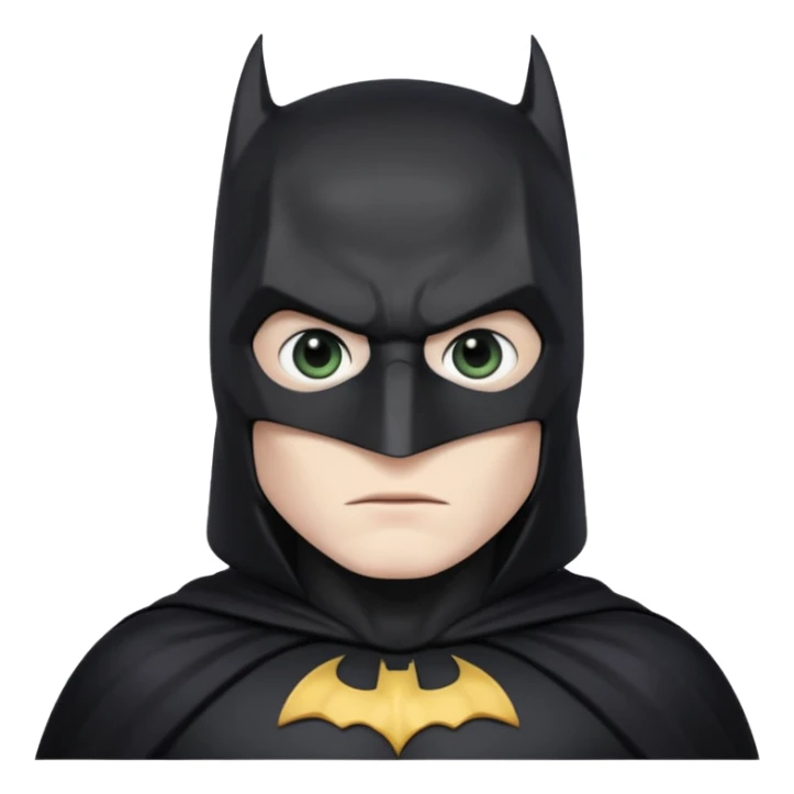 Batman white person white glowing eyes sticker
