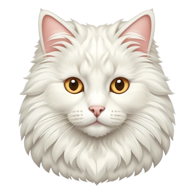 White Norwegian forest cat with majestic ruff, triangular face, thick winter coat sticker