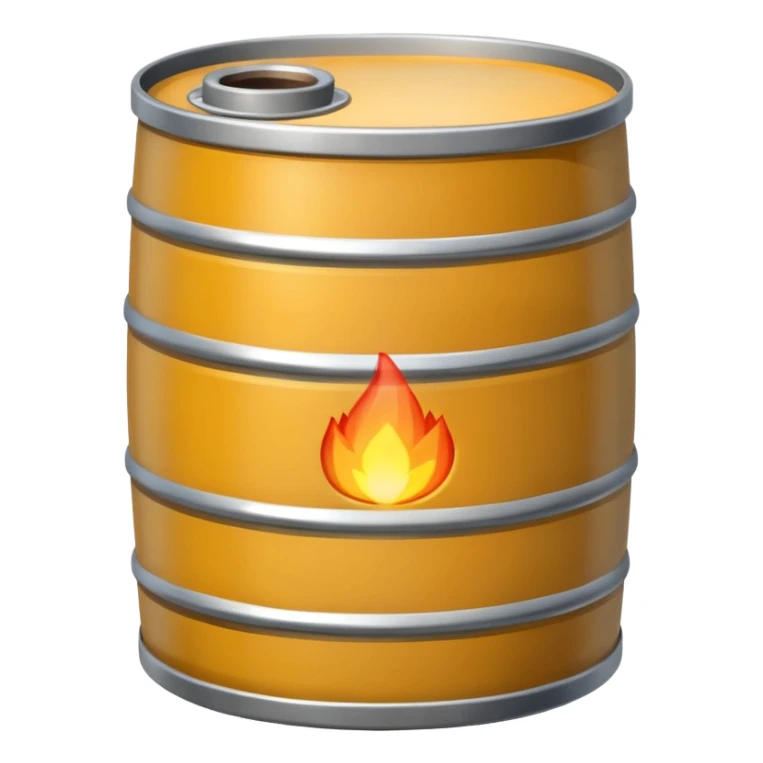 generate a realistic rust-free metal natural gas barrel sticker