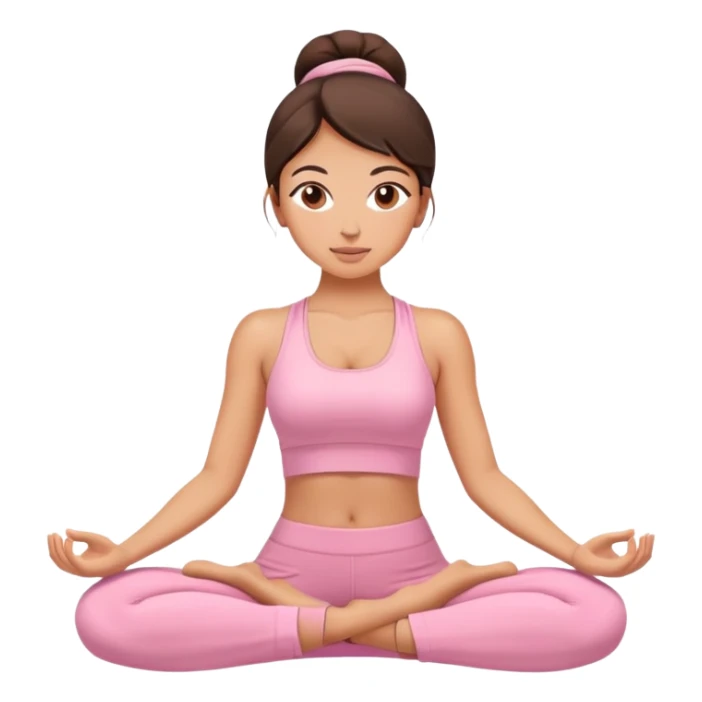 brunette yoga girl light pink clothes  sticker