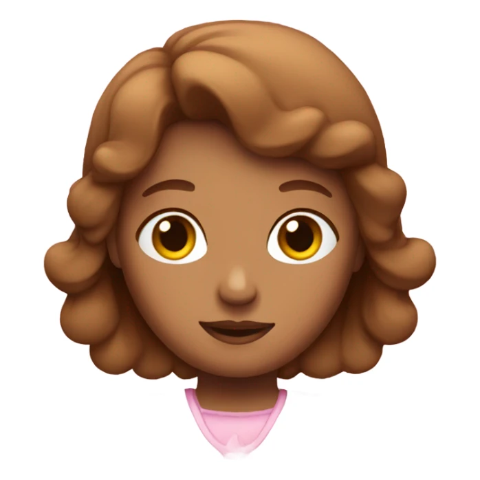 pink angel with brown hair  sticker