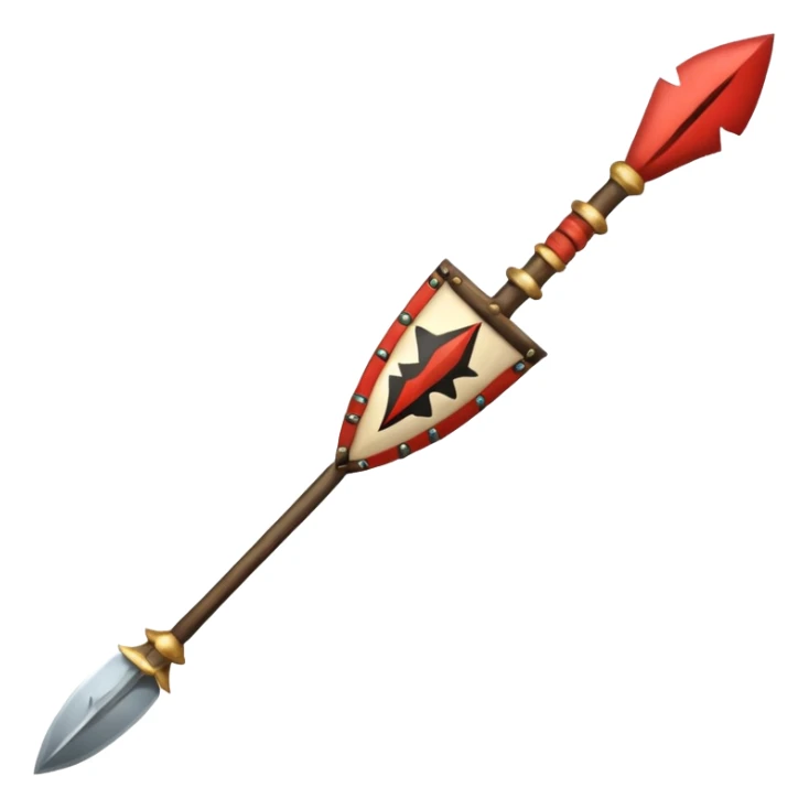 African Zulu spear and shield sticker