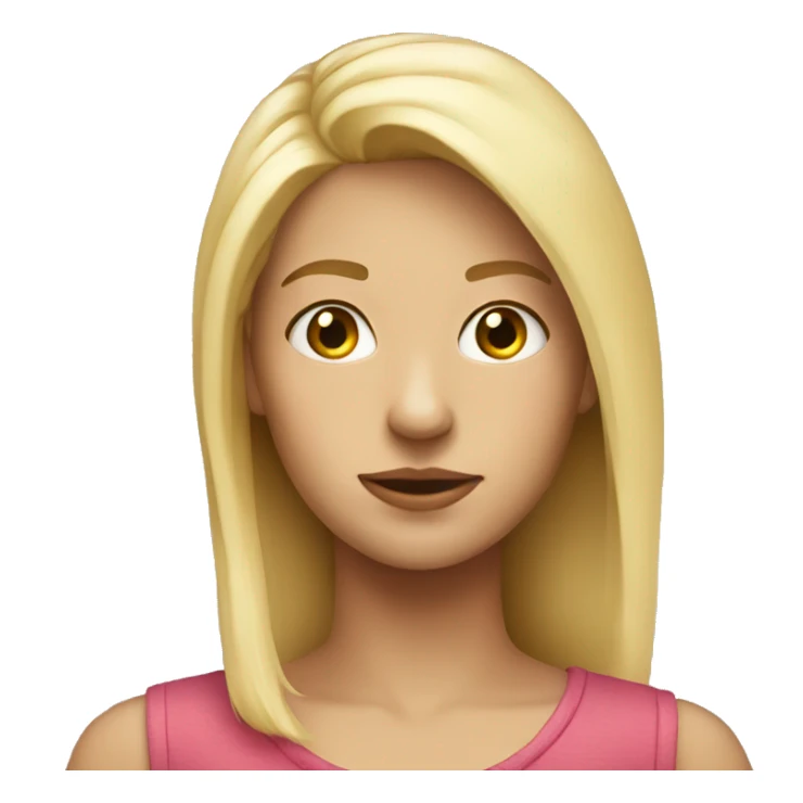 blonde girl portrait looking back sticker