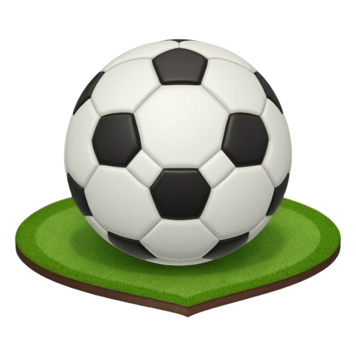 A soccer ball on a soccer field  sticker