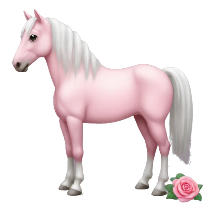 cheval avec un nœud rose sticker