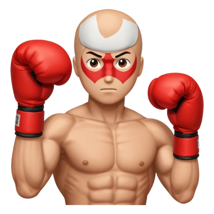 Saitama red hand punch with a boxing glove sticker