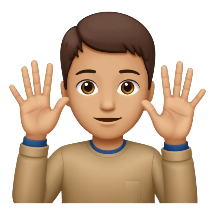 A person doing the 67 hand movement with a six on the Left hand and the seven on the right hand sticker