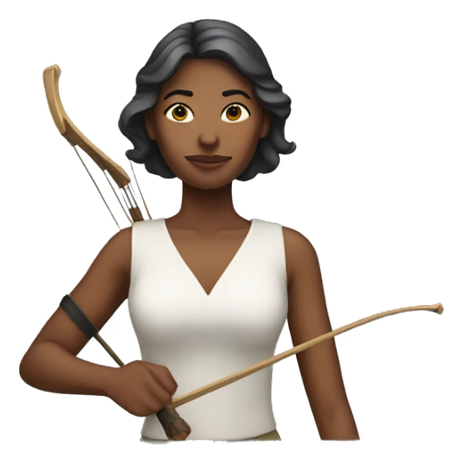 Woman with a monobow sticker