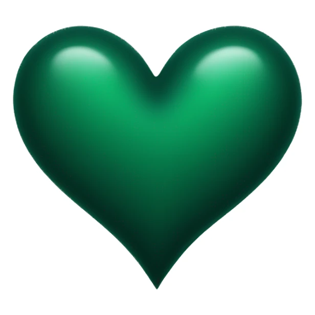 dark green heart sticker