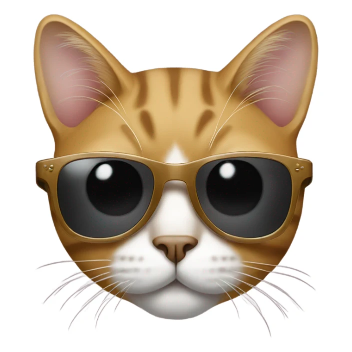 Cat with sunglasses sticker