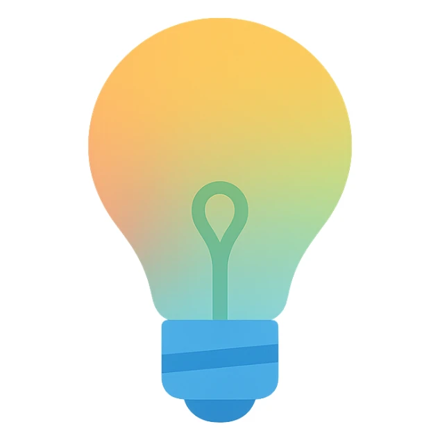 colorful lightbulb icon sticker
