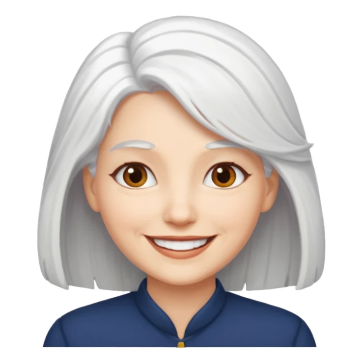 Woman: White Hair Emoji Meaning sticker