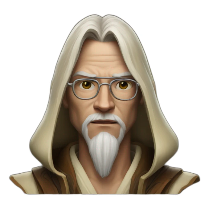 hyperrealist jedi in world of warcraft sticker