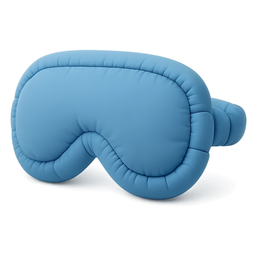 simple blue sleep eye mask in cushion style sticker