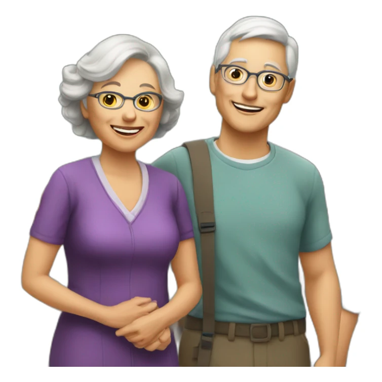 Classmates Reunion with older lady teacher sticker