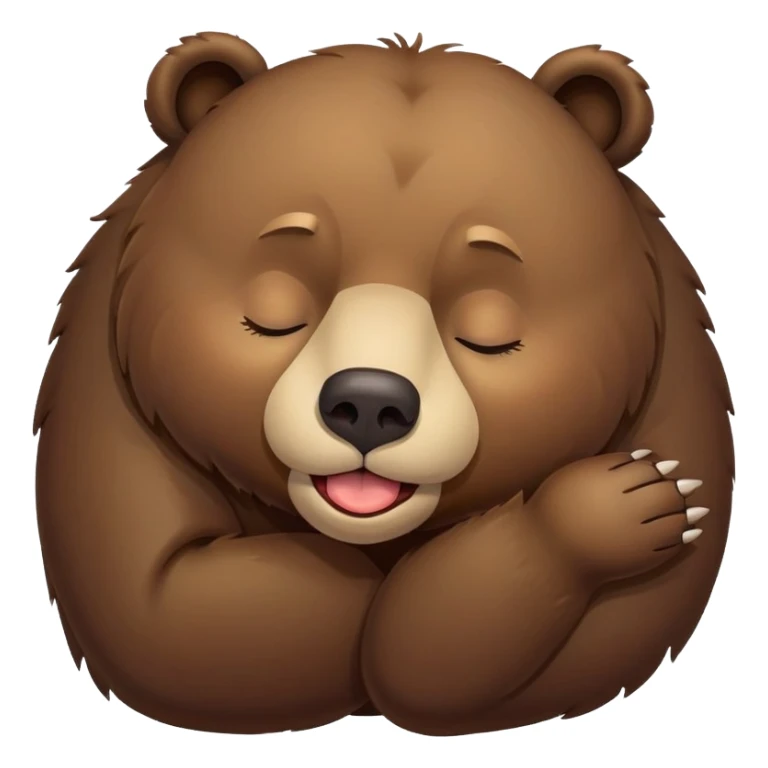 Upside down Bear, asleep with eyes shut, tongue hanging  sticker