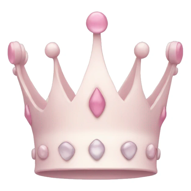 White and pastel pink crown sticker