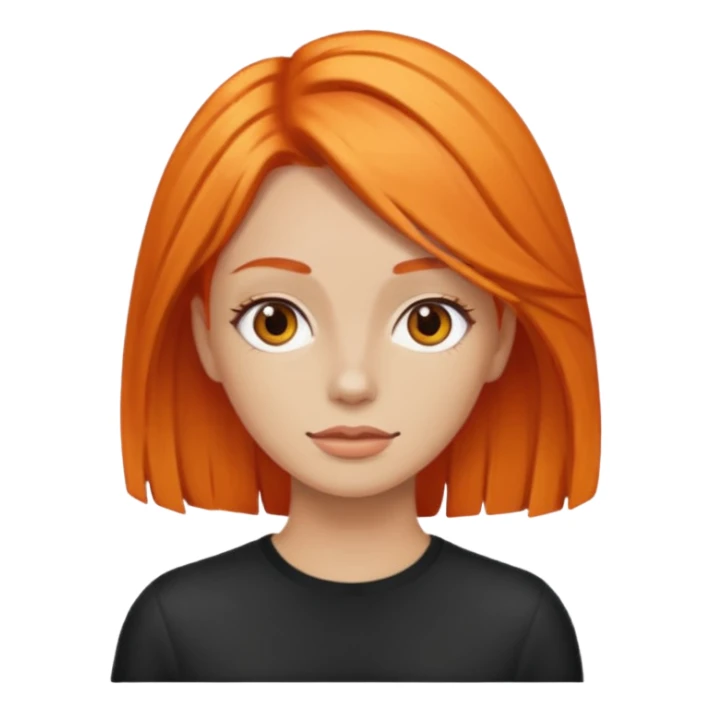 Hair salon orange hair sticker