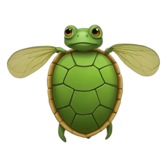 moustique qui porte une tortue sticker