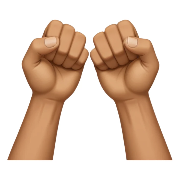 gesture: right fist in left palm sticker