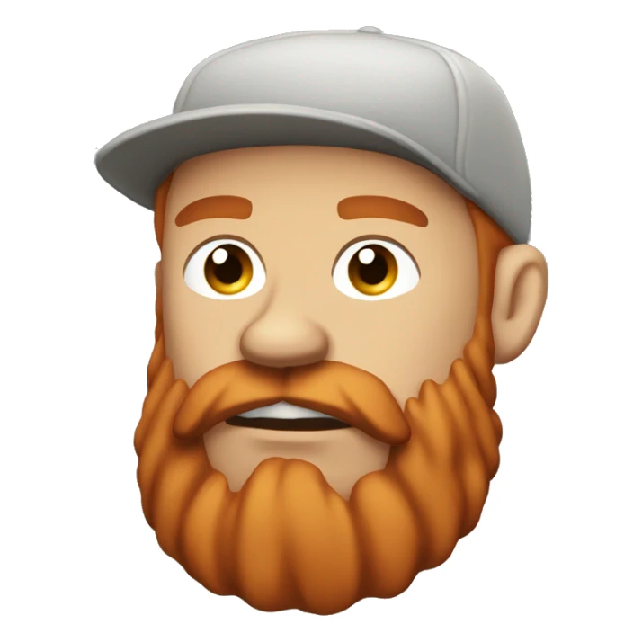 red haired man with beard and an earring, wearing a cap, who looks grumpy and angry sticker