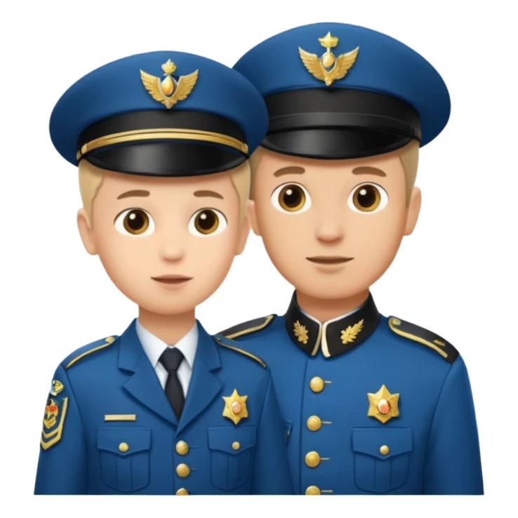 un gendarme parlant a un enfant civil sticker