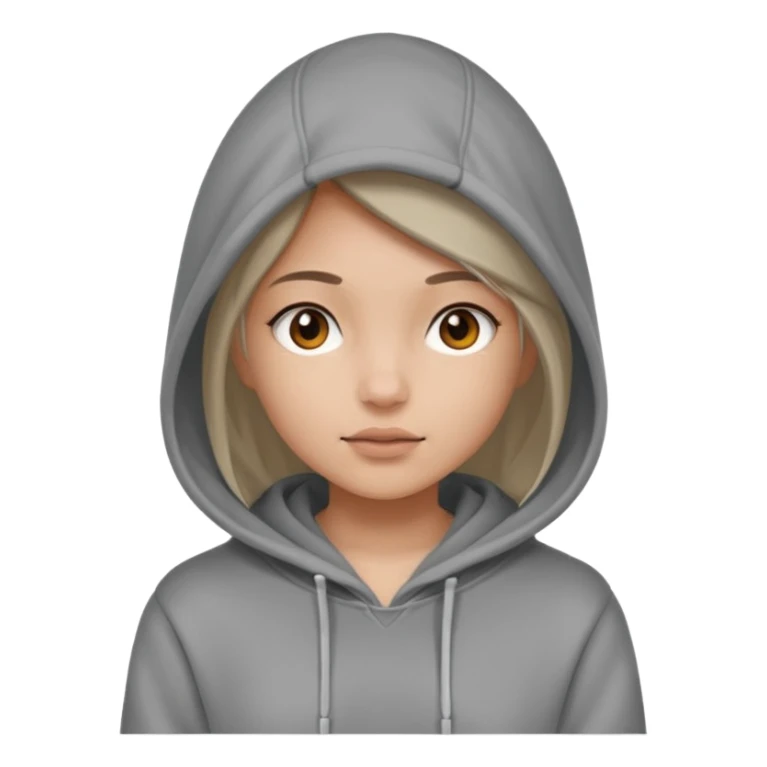 girl with a hood on sticker