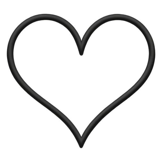 Minimalist illustration of a heart drawn with a single continuous line Integrated into the heart’s line, the letters ‘N’ and ‘K’ appear subtly, as part of the drawing itself, collor black sticker