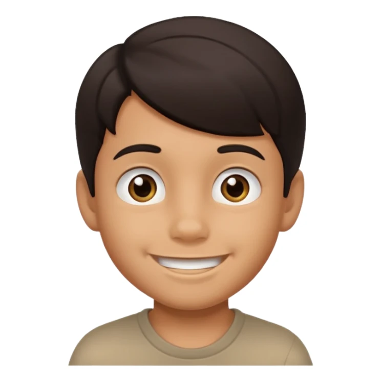 Little nice boy student dark hair tan skin sticker