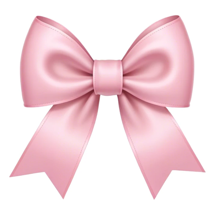 light pink ribbon bow sticker