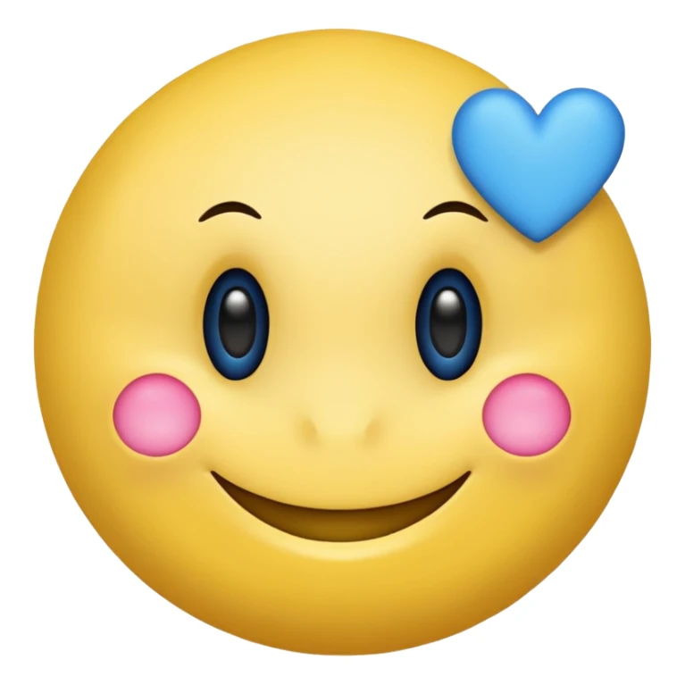 Smiley face with blue heart eyes that says approved sticker
