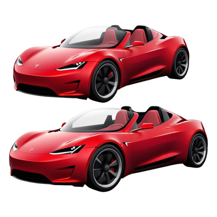Tesla Roadster - Tesla (Model Year: 2020) (Iconic colour: Dark Red) sticker