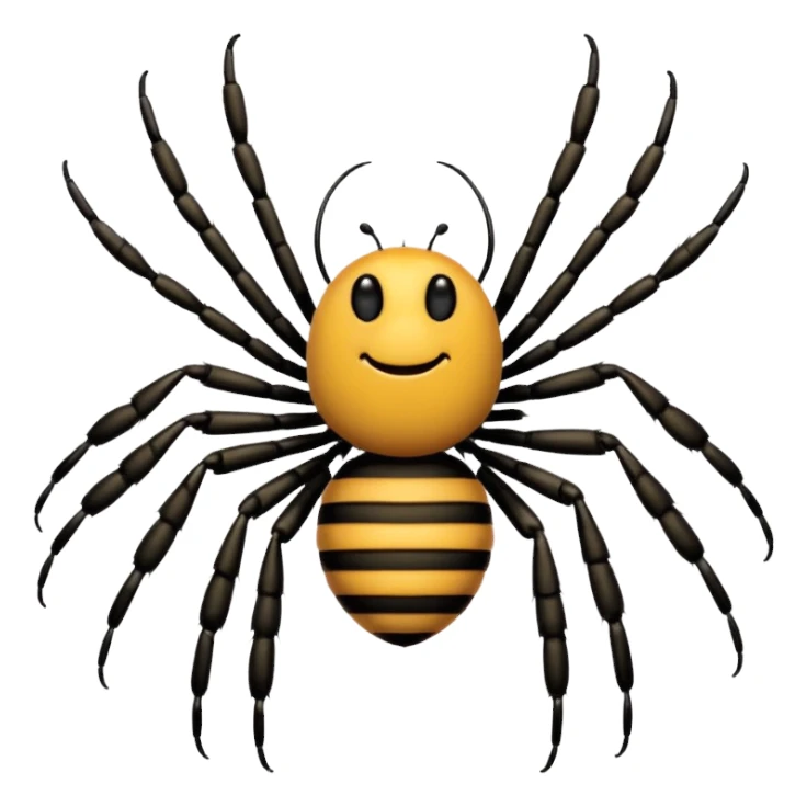 a hybrid of a bee and a spider sticker