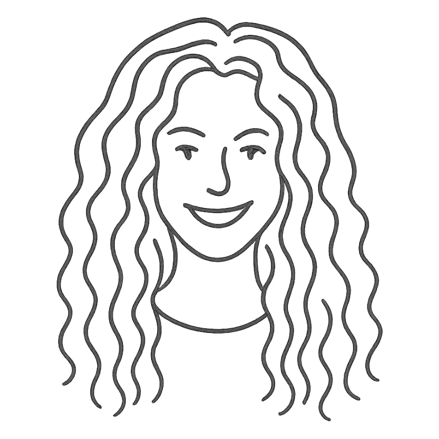 hand drawn outline icon of Shakira with no fill sticker