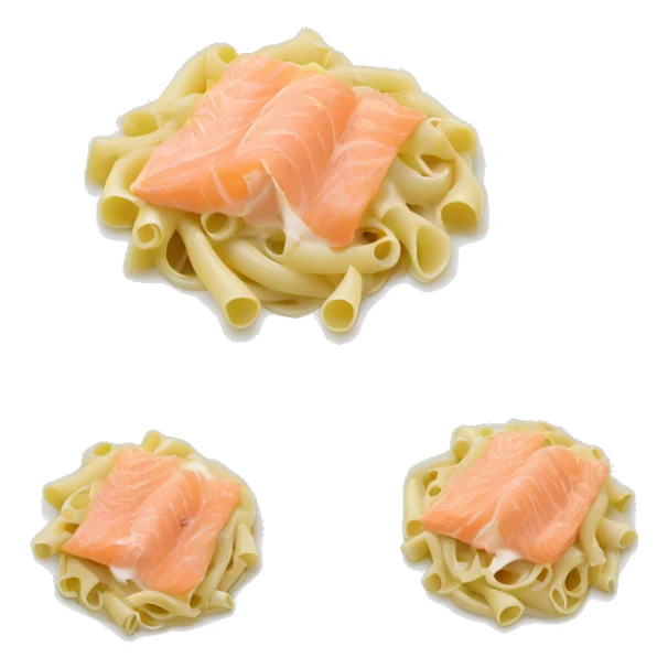 pasta with cream cheese, dill, smoked salmon and lemon creamy sauce sticker