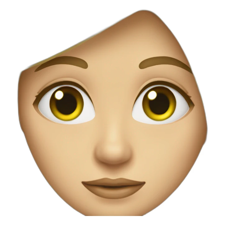 Mujer rubia pelo corto ojos verdes sticker