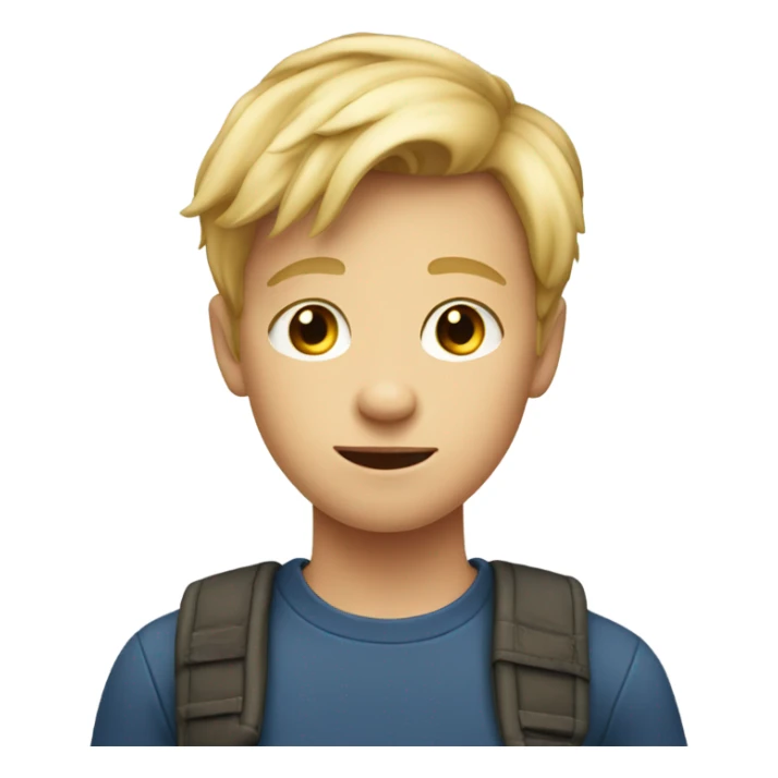 Talkative 12 year old boy with blond hair sticker