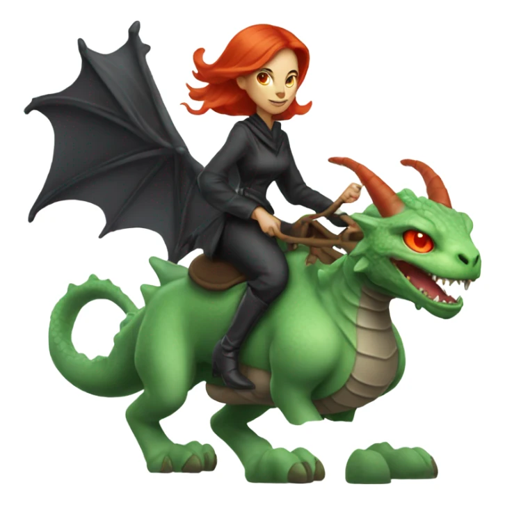 [politically incorrect, shield(
	{ female, alien, witch, color: light green, hair:red, eyes:cat} ]
	on a 
	dragón  sticker