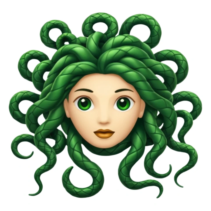 medusa hair sticker