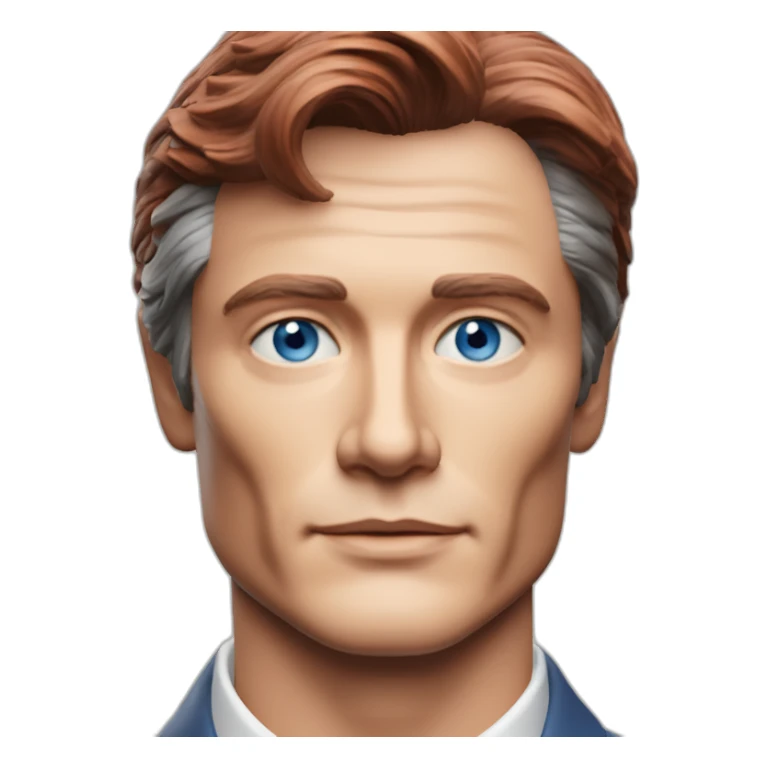 alain delon young space minister blue eyes neat red hair sticker