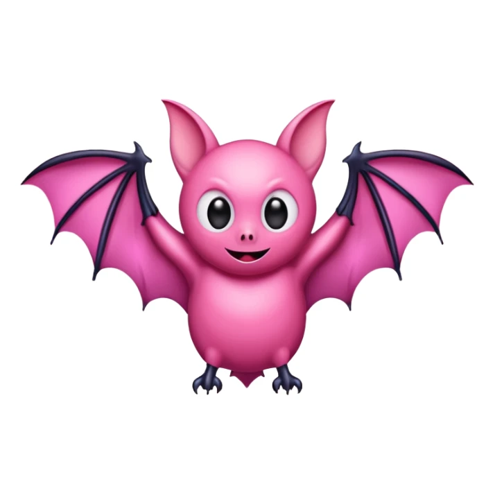 bat hallowen pink consept sticker