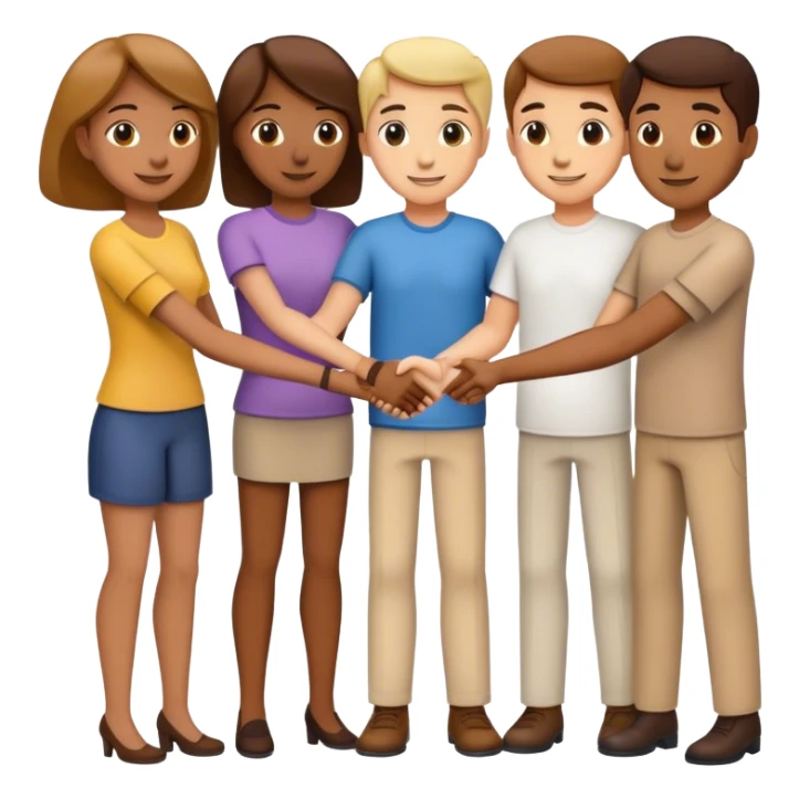 shake hands with the other person in the group  sticker