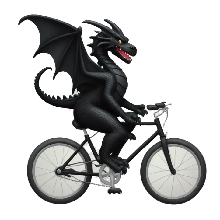 Black dragon on a bike sticker