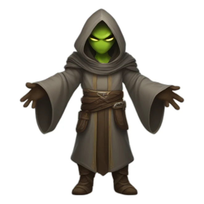 hooded jedi folding arms in world of warcraft sticker