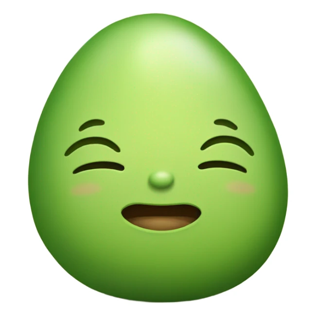Generate a sleeping avocado emoji with a nightcap, symbolizing good sleep for proper nutrition. sticker