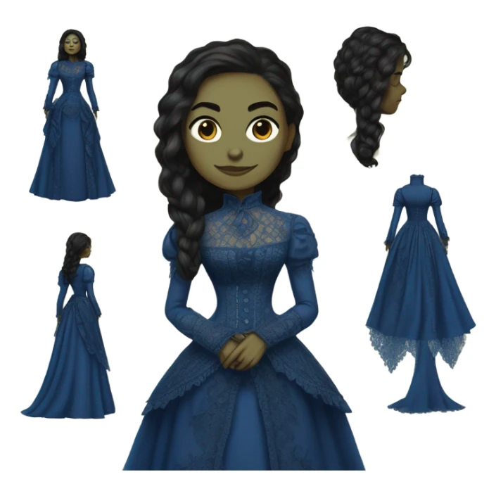 gamora Victorian dress elegant blue  sticker